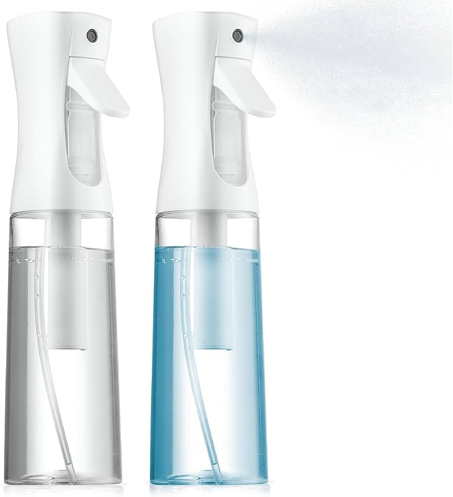 2 Pack Continuous Spray Bottles - Ultra Fine Mist Sprayer | Water Spray Bottle For Hair Mister Sp... | Amazon (US)