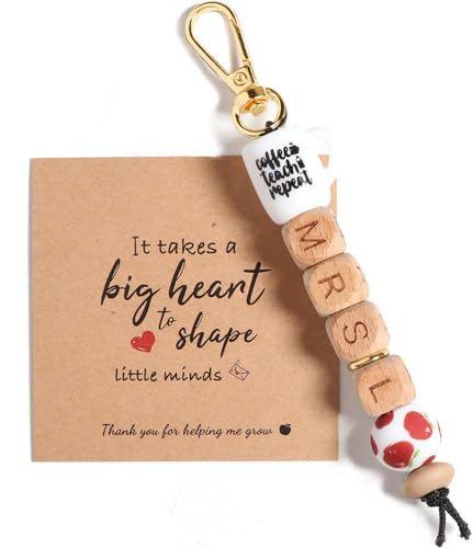 Teacher Appreciation Gifts for Women, End of Year Teacher Gifts from Student, Thank You Teachers Keychain Gift, Daycare Kindergarten Preschool Back to School Teachers Gift -L | Amazon (US)