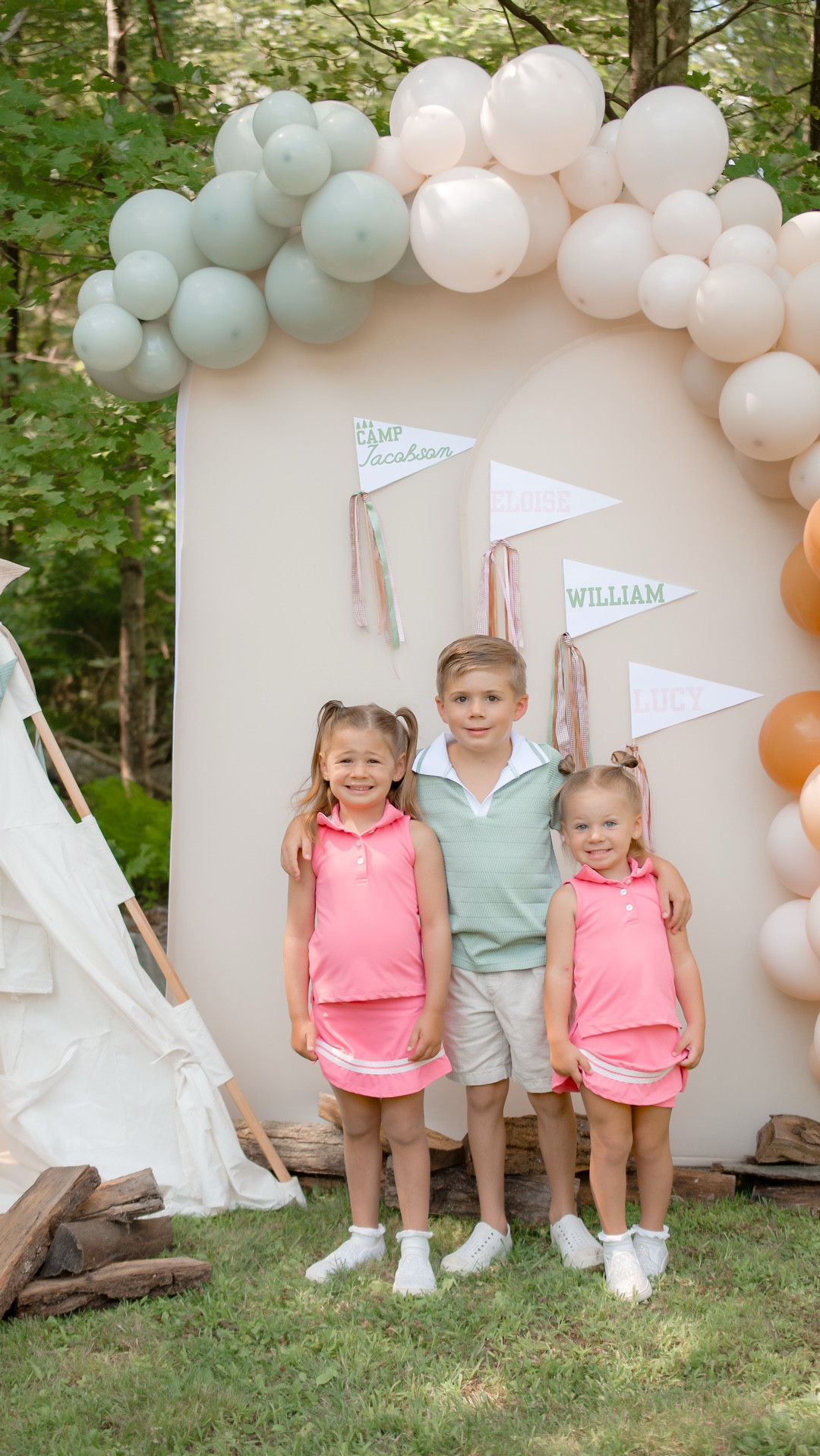 Camp birthday party, camping birthday party, sibling party, camp party, camping party, camp birthday party ideas, camping party ideas, camp party ideas, camping birthday inspo, camping party inspo, birthday party backdrop, party backdrop, balloon garland, arch backdrop

I got the girls’ outfits from SweetHoney Clothing. I linked some similar options! 

#campbirthdayparty #campingbirthdayparty #siblingbirthdayparty #campingpartyinspo #campingbirthdayinspo  

#LTKKids #LTKParties #LTKFamily