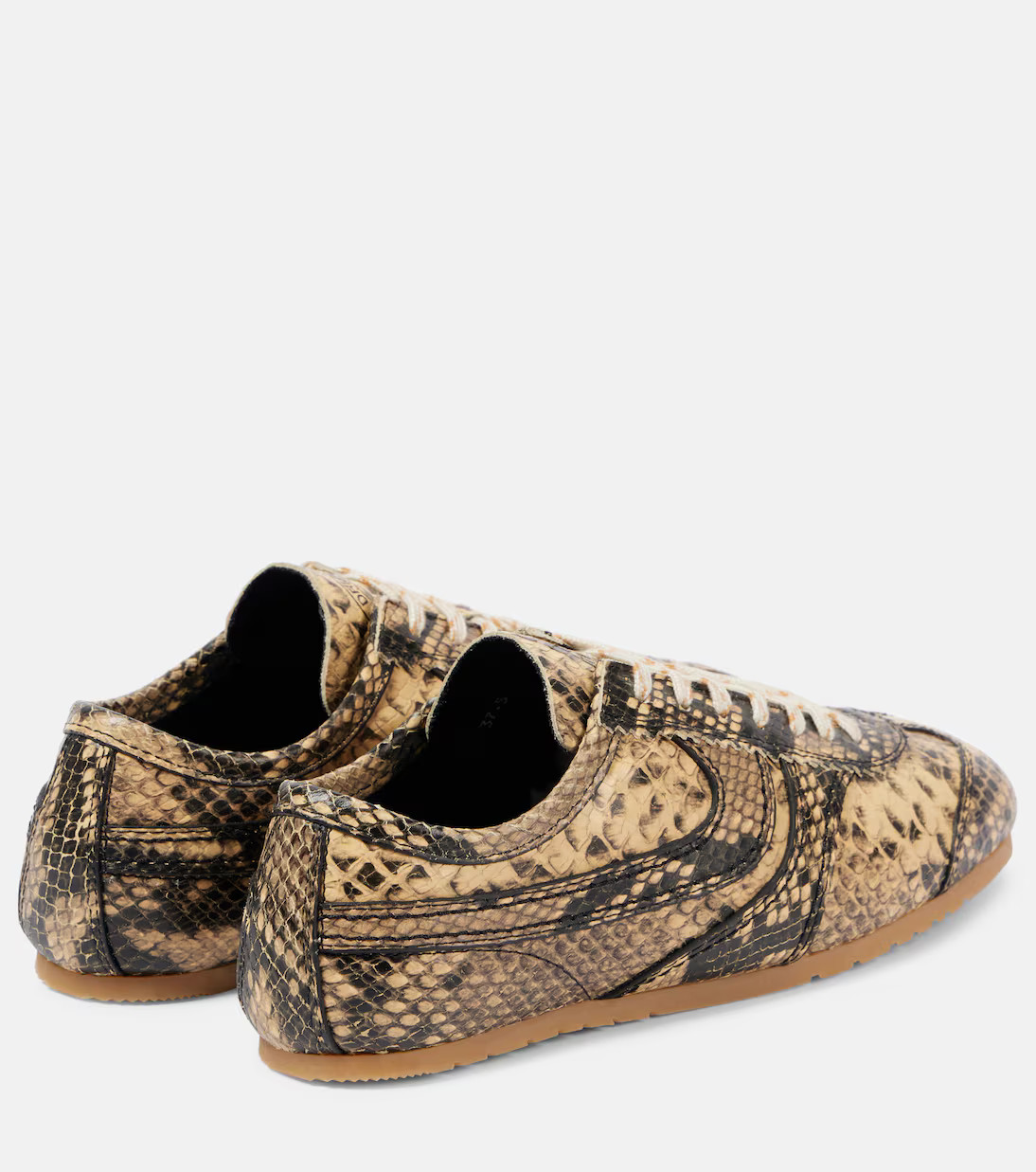 Snake-effect leather sneakers | Mytheresa (UK)