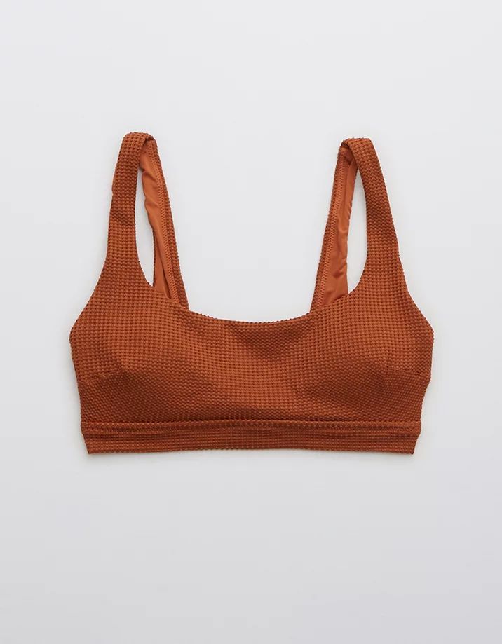 Aerie Waffle Banded Wide Strap Scoop Bikini Top | American Eagle Outfitters (US & CA)