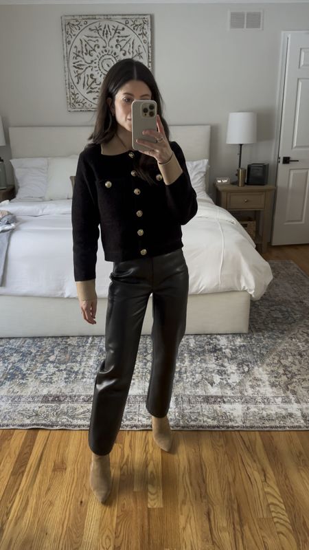 What I wore for date night with my husband! Date night outfit idea, winter outfit, lady jacket outfit, leather pants 

#LTKSeasonal #LTKVideo #LTKstyletip