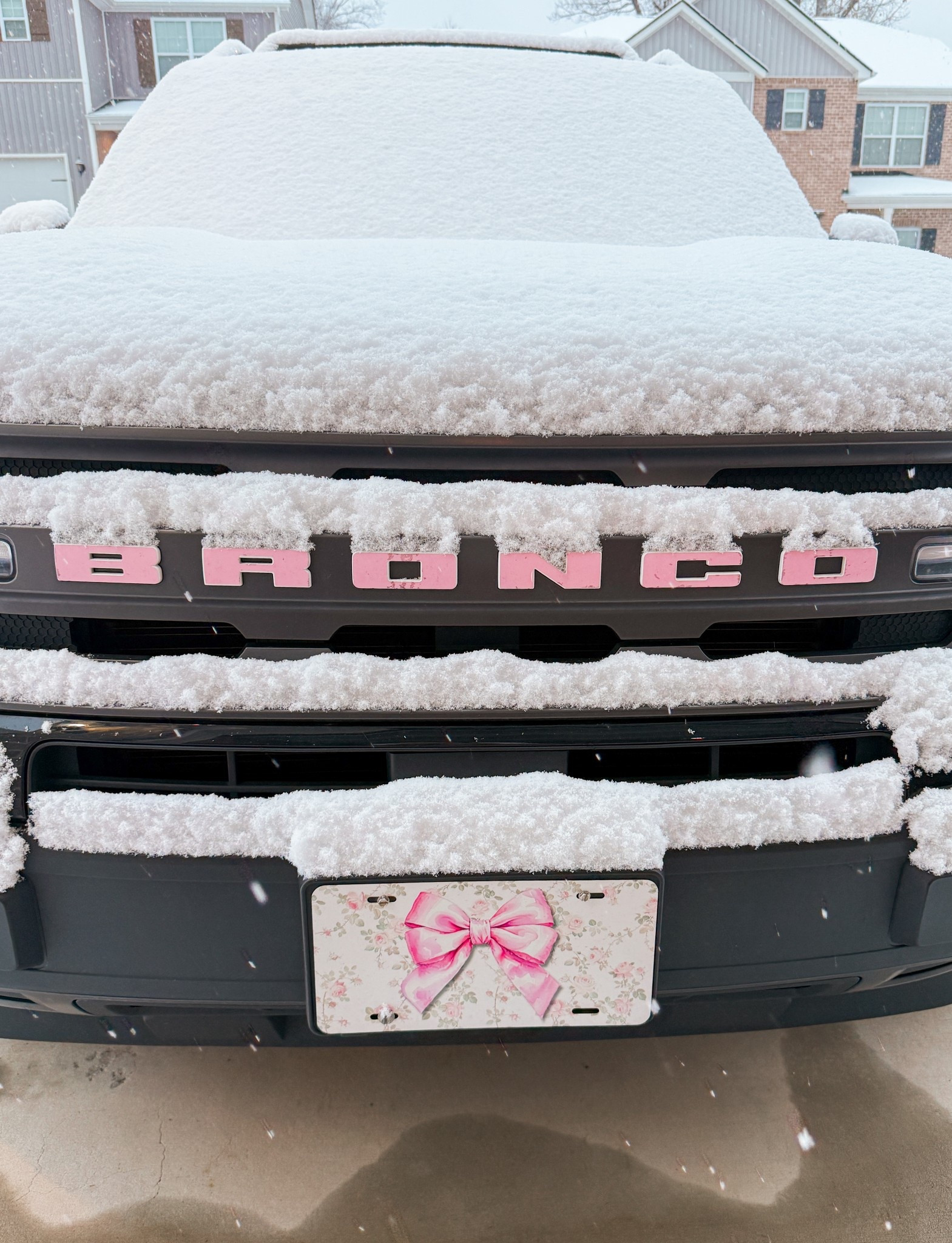 Pink car decor— license plate cover!! 

#LTKdayinmylife #LTKSeasonal