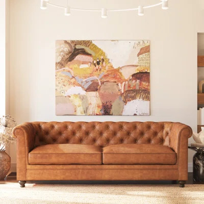 Lyon Full-Grain Genuine Italian Leather Sofa | Wayfair North America