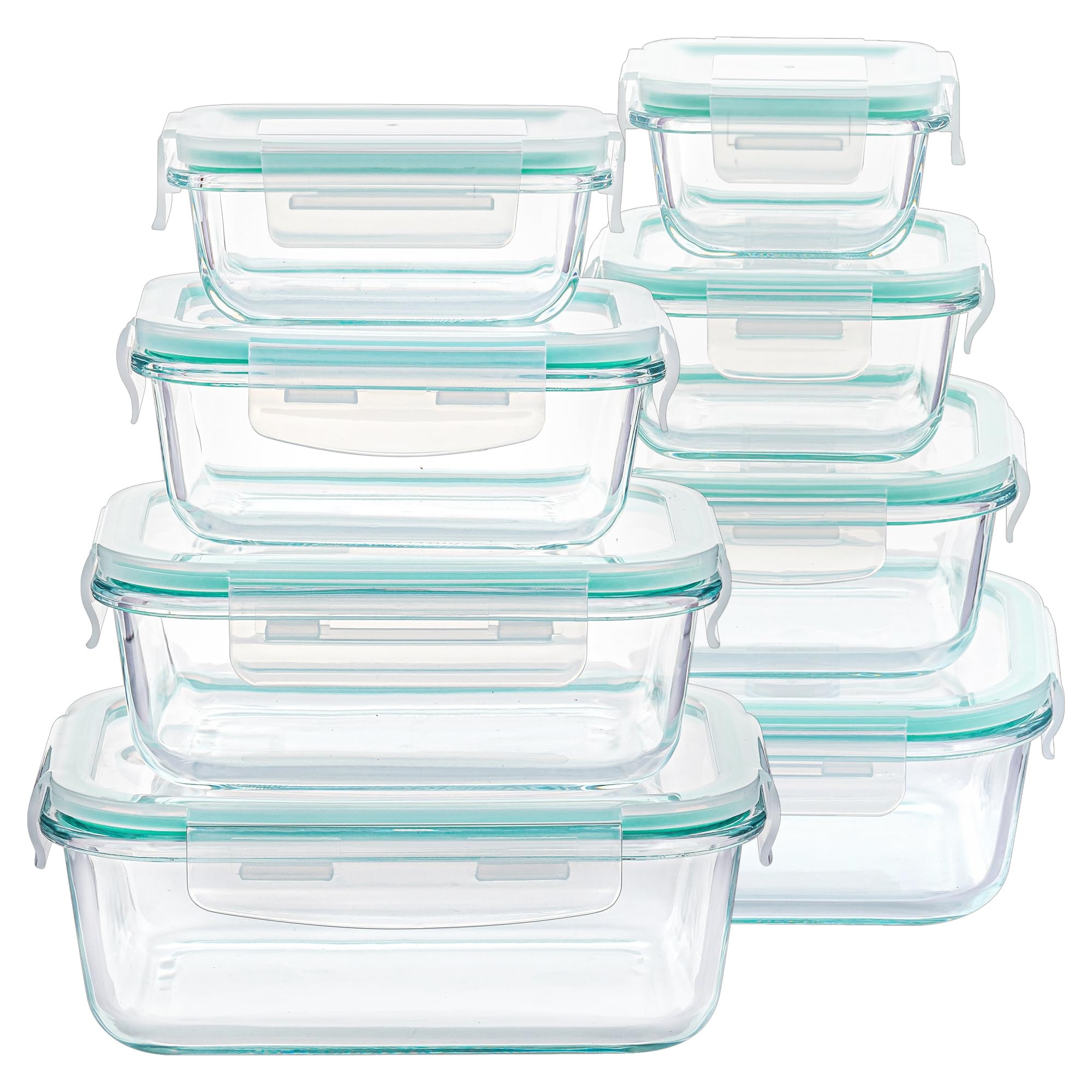 Vtopmart 8 Pack Glass Food Storage Containers with Airtight Lids, Glass Meal Prep Containers, Lun... | Amazon (US)