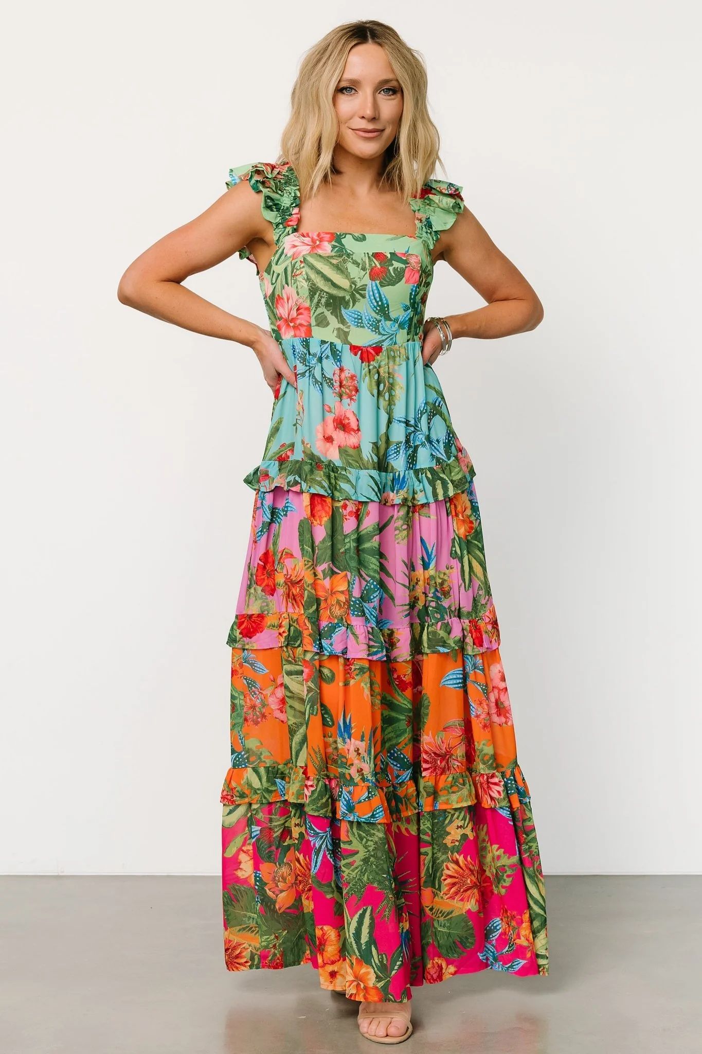 Sundara Tiered Maxi Dress | Multi | Baltic Born