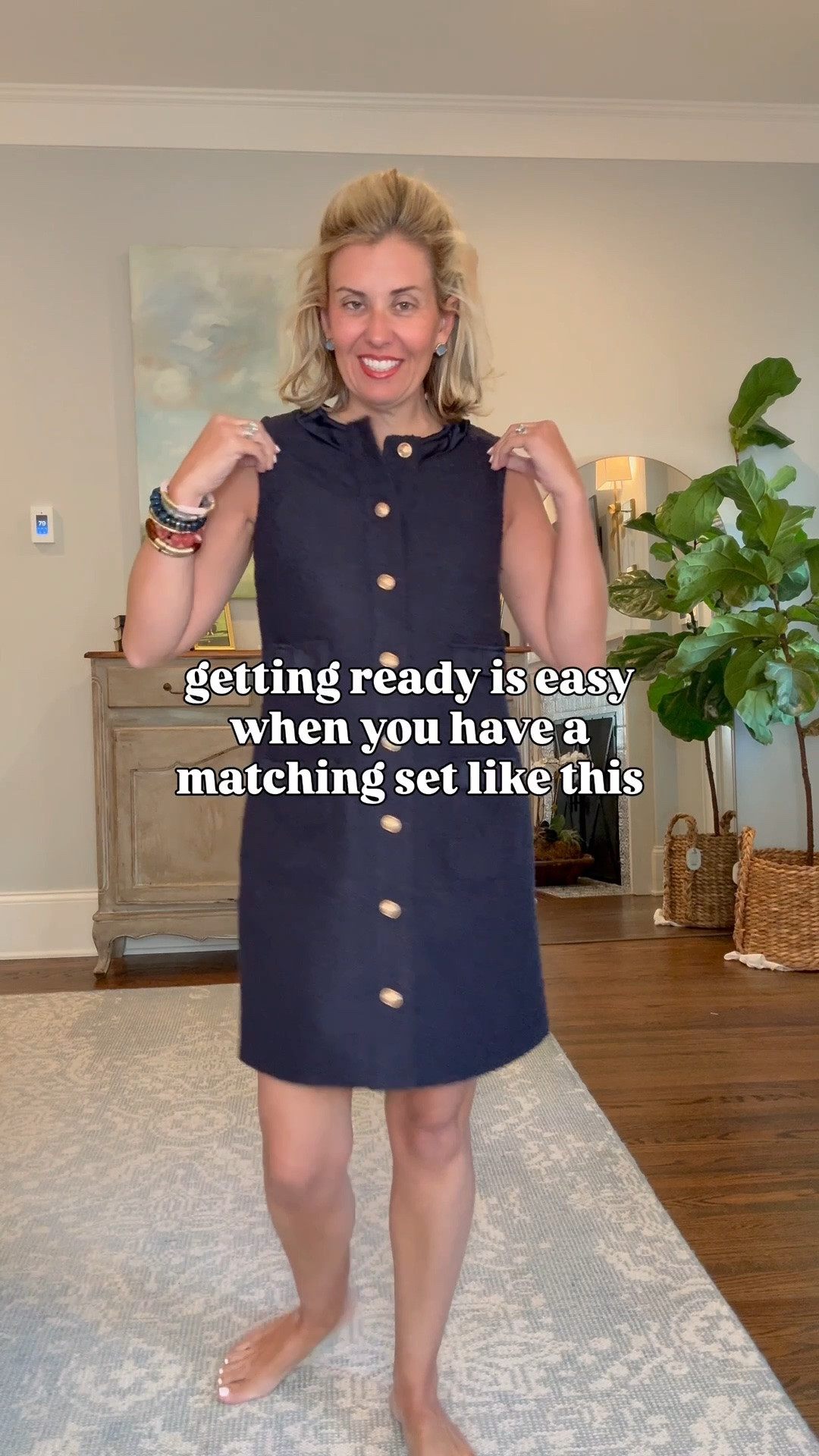 Wally World…literally wow! Getting ready is easy when you have a matching set like this. ￼
Sizing:
Jacket - xs
Dress - xs
Heels - 8 tts
*code Catherine20 at Allie + Bess

#LTKSeasonal #LTKstorytime #LTKOver40