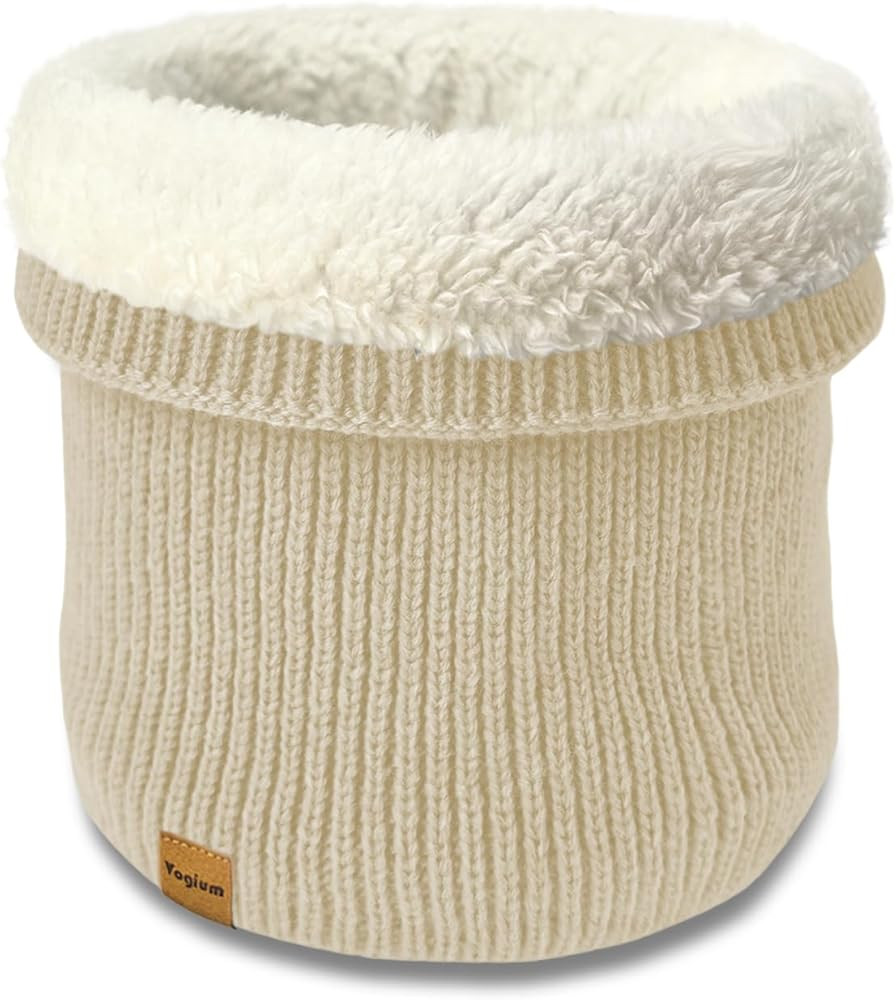 Unisex Kids Fleece-Lined Ribbed Thermal Knit Neck Warmer Gaiter | Dual Layer Winter Scarf Face Co... | Amazon (CA)