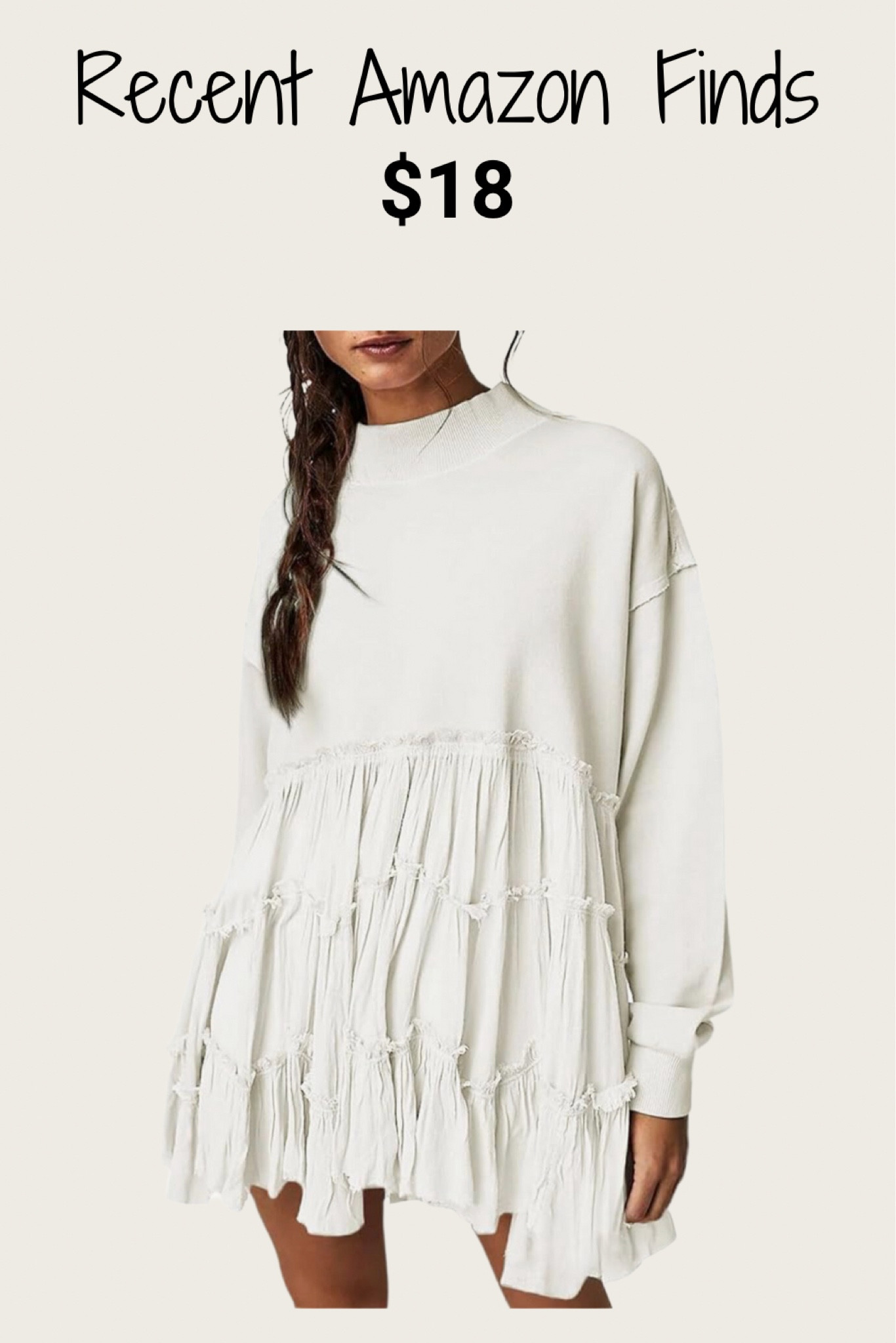Oversized Sweatshirts Dress for Women Crewneck Casual Long Sleeve Pullover Fall Winter Loose Flowy Pleated Dresses Top. 

It’s very free people inspired 

#LTKHolidaySale #LTKfindsunder50 #LTKstyletip