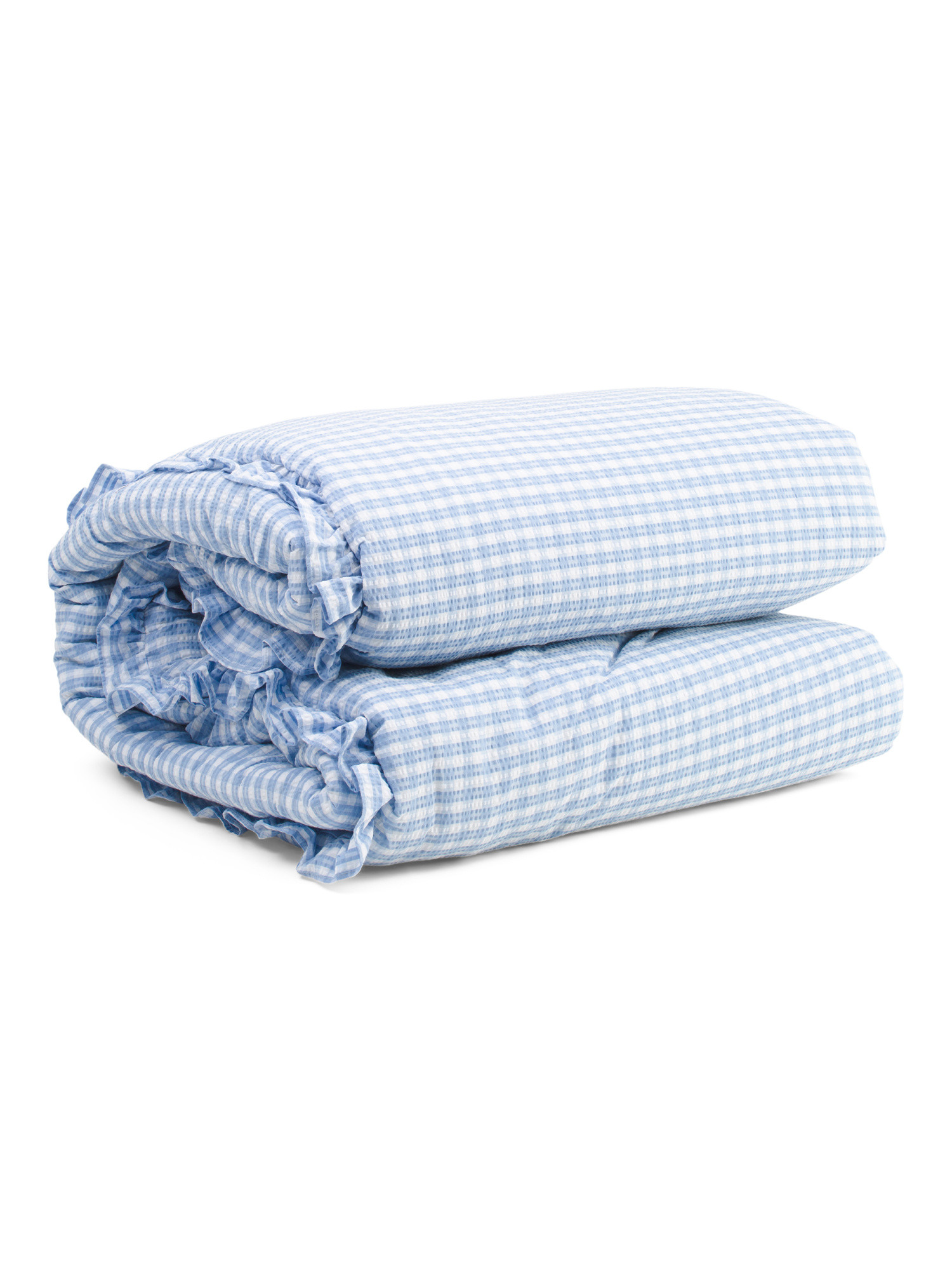 Cotton Seersucker Ruffle Trim Comforter Set | Bed & Bath | Marshalls | Marshalls