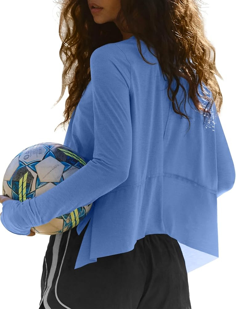 Darong Cotton Long Sleeve Workout Shirts for Women Loose Fit Athletic Yoga T-Shirts Casual Slouch... | Amazon (US)