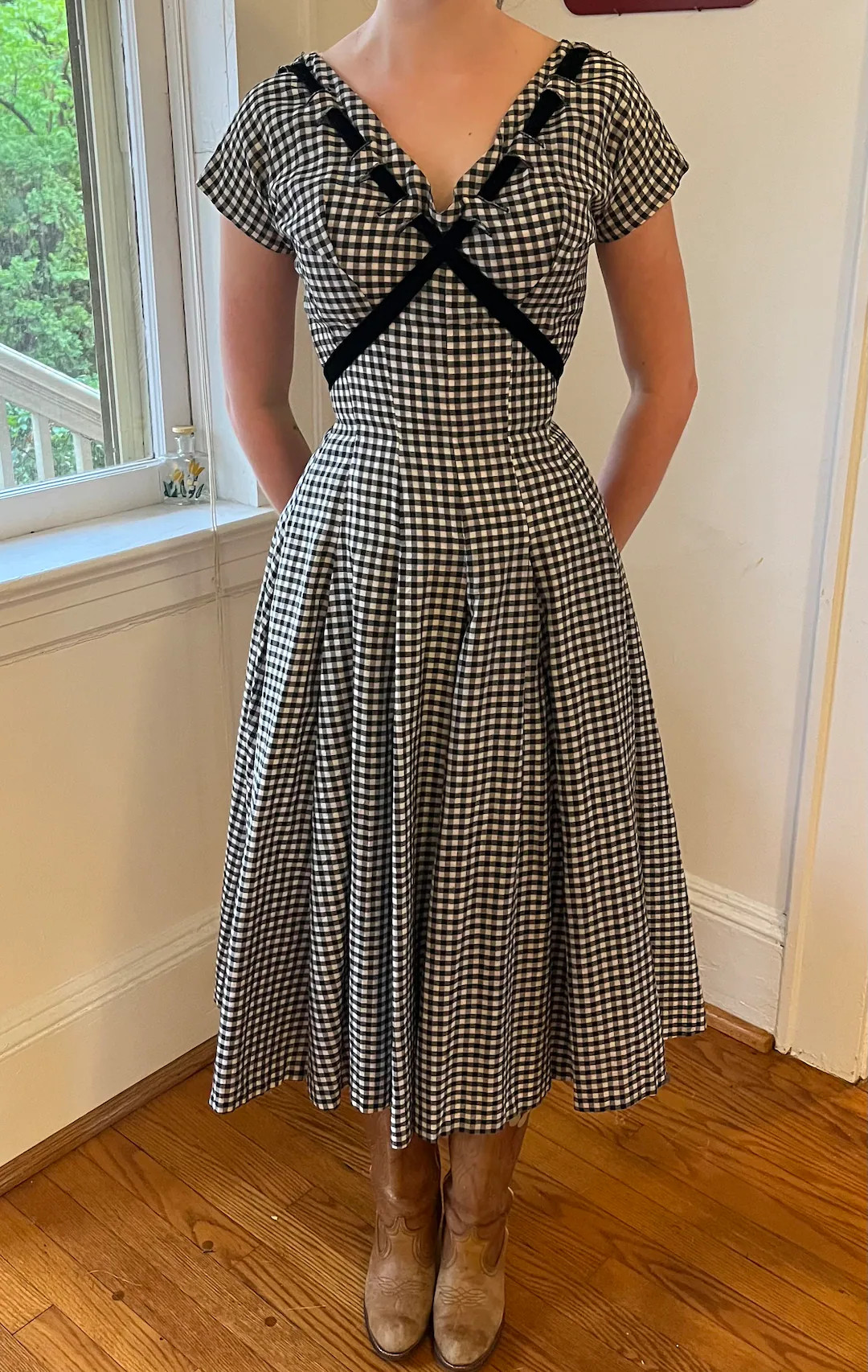 Beautiful true vintage 1950s plaid pin up dress | Etsy (US)