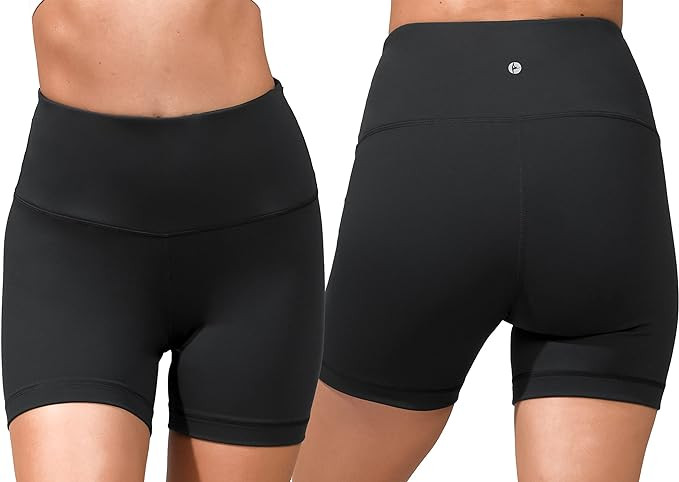 90 Degree By Reflex High Waisted Running Yoga Shorts Tummy Control Workout Biker Power Flex Short... | Amazon (US)