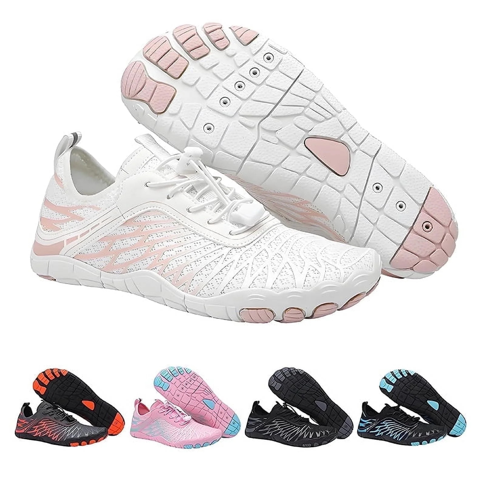 Barefoot Shoes for Women, Quick Dry Non-Slip Aqua Swim Shoes, Breathable Slip-on Beach Wide Toe W... | Walmart (US)