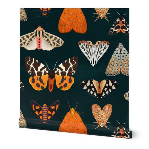 Tiger Moths 9 across Wallpaper
bymichaelzindell
 | Spoonflower