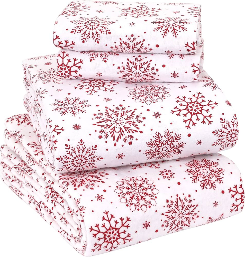 Sleepdown 100% Cotton Flannel Sheets Queen Size - Super Soft, Heavyweight, Double Brushed, Anti-P... | Amazon (US)