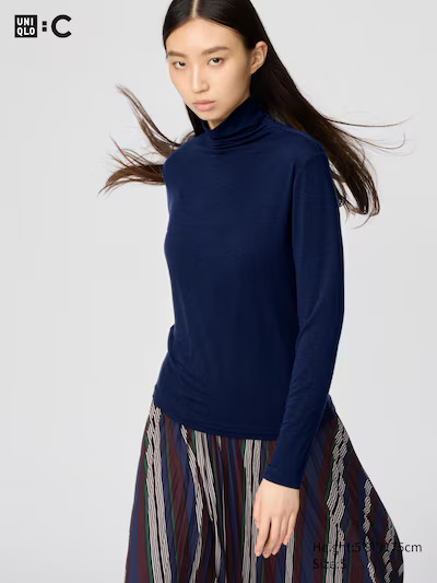 HEATTECH Cashmere Blend T-Shirt | Extra Warm | Turtleneck | UNIQLO (US)