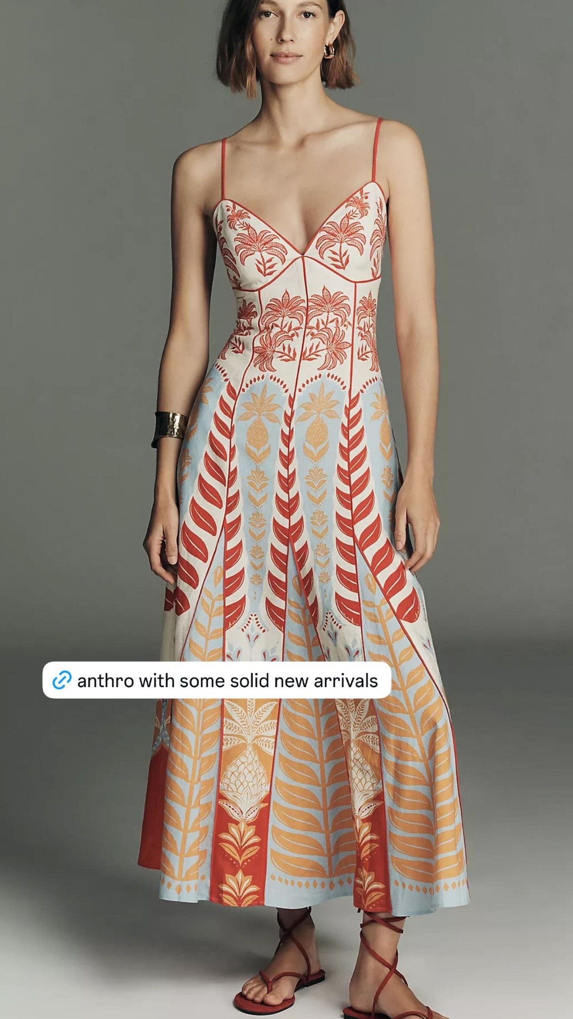 anthro is really showing off right now. this dress is such a standout! the print, the shape, the movement. feels special but still totally wearable, especially for spring weddings, trips, or anything warm-weather and fun.

#LTKTravel #LTKootd #LTKSeasonal