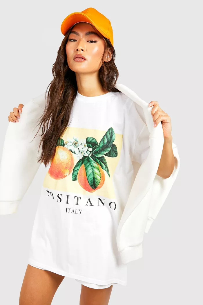 Positano Fruit Oversized T-Shirt | boohoo (US & Canada)