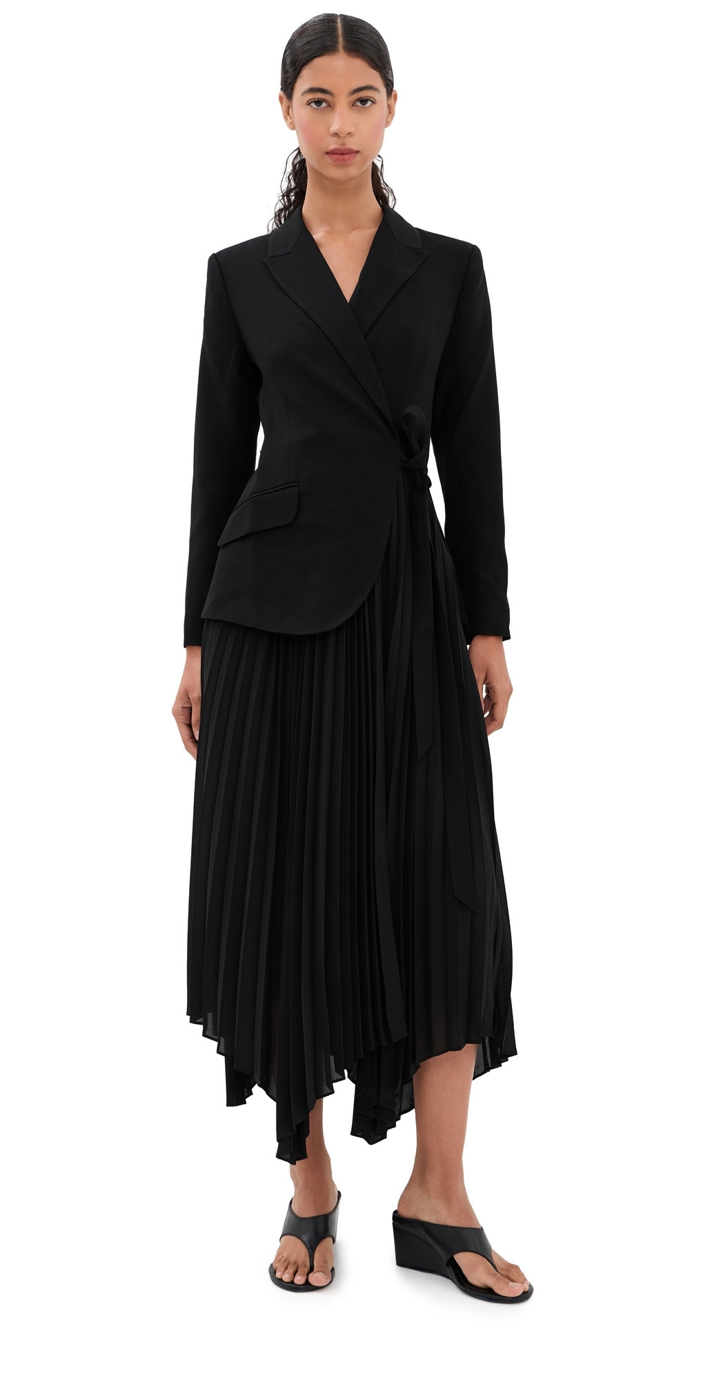 SIMKHAI Ambretta Combo Blazer Dress Black 6 | Shopbop