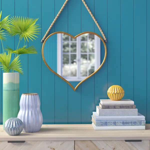 Kiera Metal Frame Hanging Heart Wall Mirror | Wayfair North America