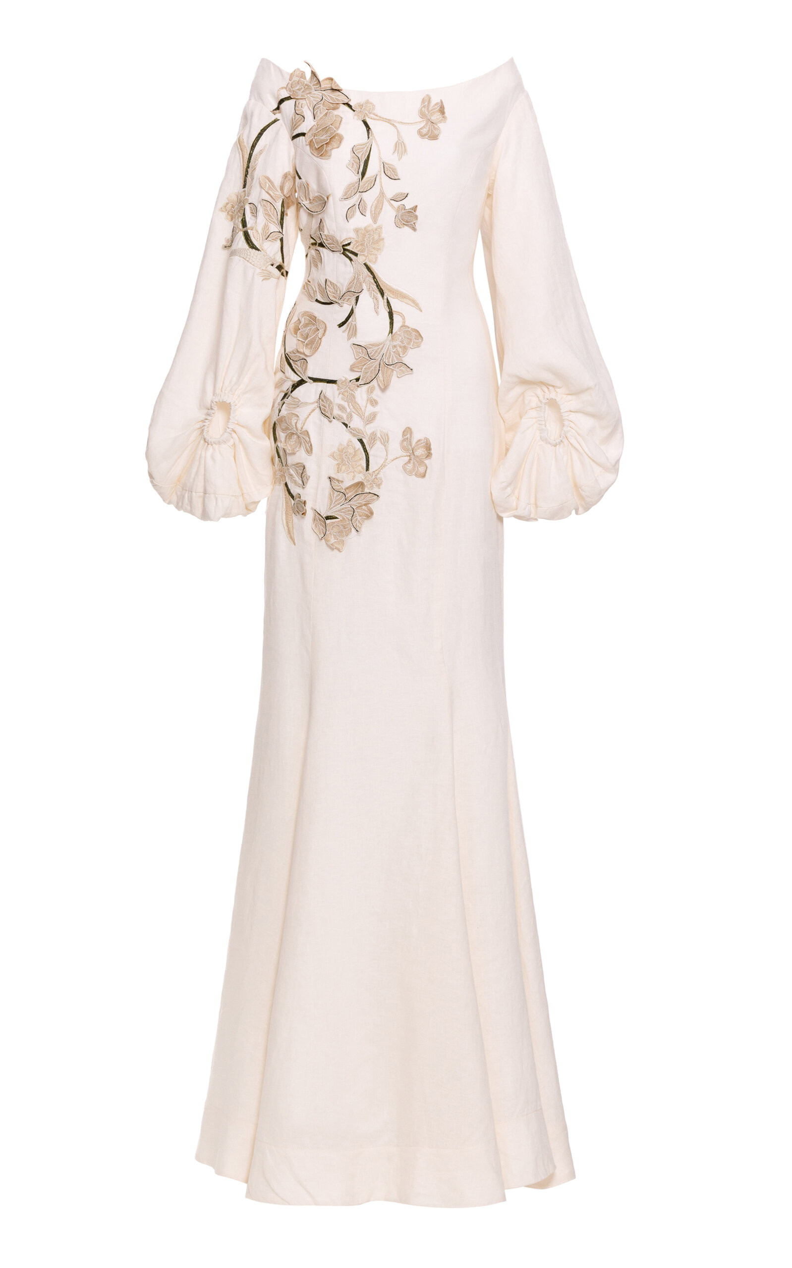 Peccana Embroidered Linen Maxi Dress | Moda Operandi (Global)