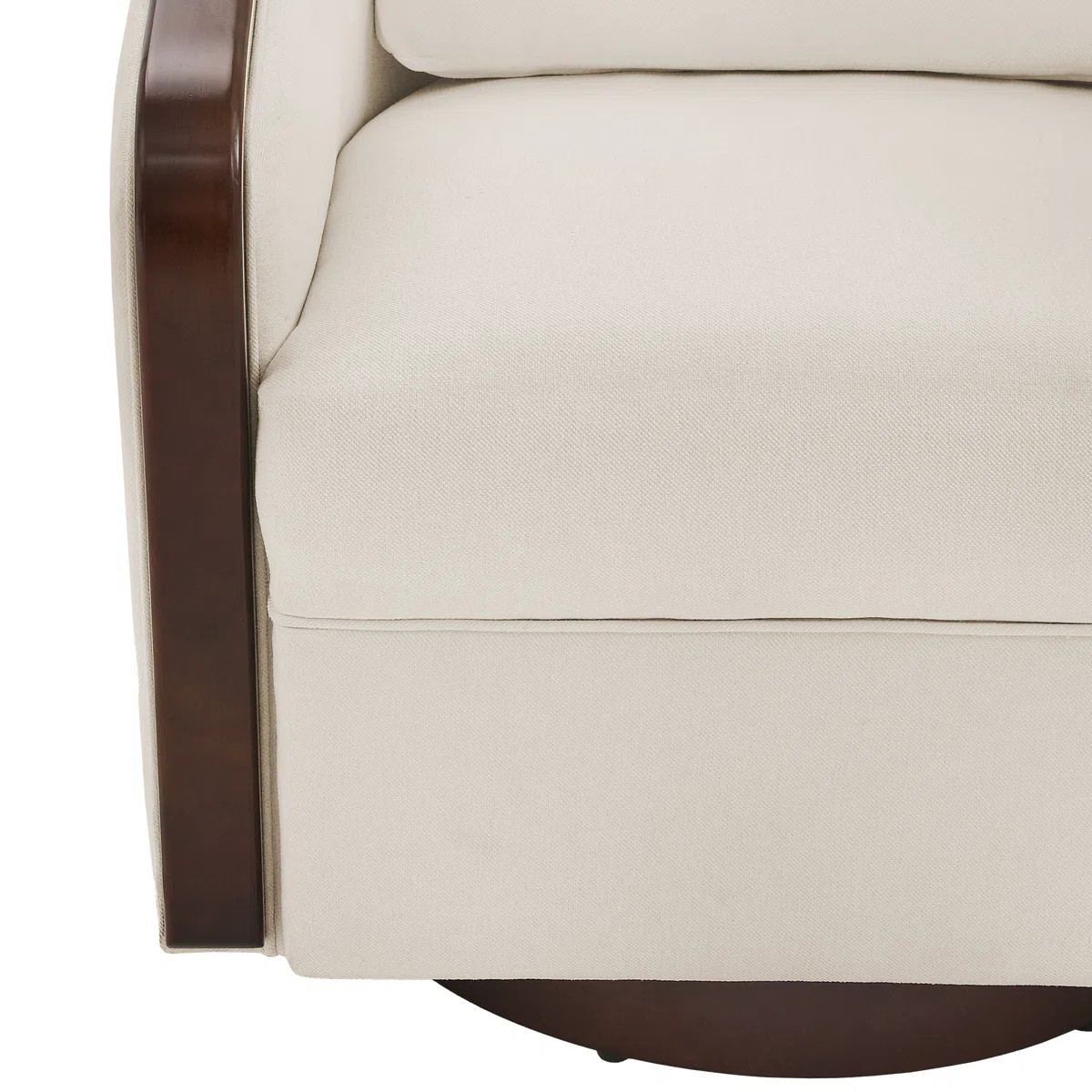 Dove 29.2" Wide Upholstered Swivel Accent Barrel Chair with Solid Wood Frame | Wayfair North America