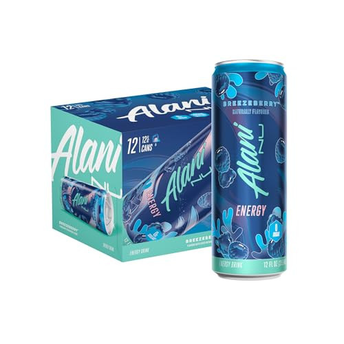 Alani Nu BREEZEBERRY, Sugar Free, Low Calorie Energy Drinks, 200mg Caffeine, Biotin, B Vitamins, Zero Sugar, 10 Calories, 12 Fl Oz Cans, 12 Pack | Amazon (US)