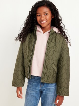 Heart-Quilted Jacket for Girls | Old Navy (US)
