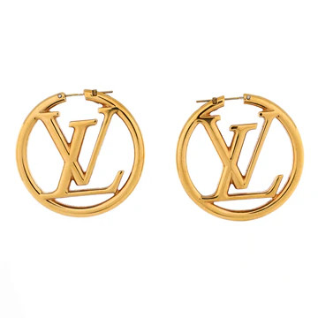 Louise Hoop Earrings Metal GM | Rebag