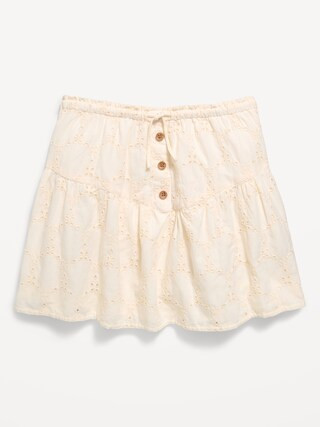 Textured Eyelet Buttoned Skirt for Girls | Old Navy (US)