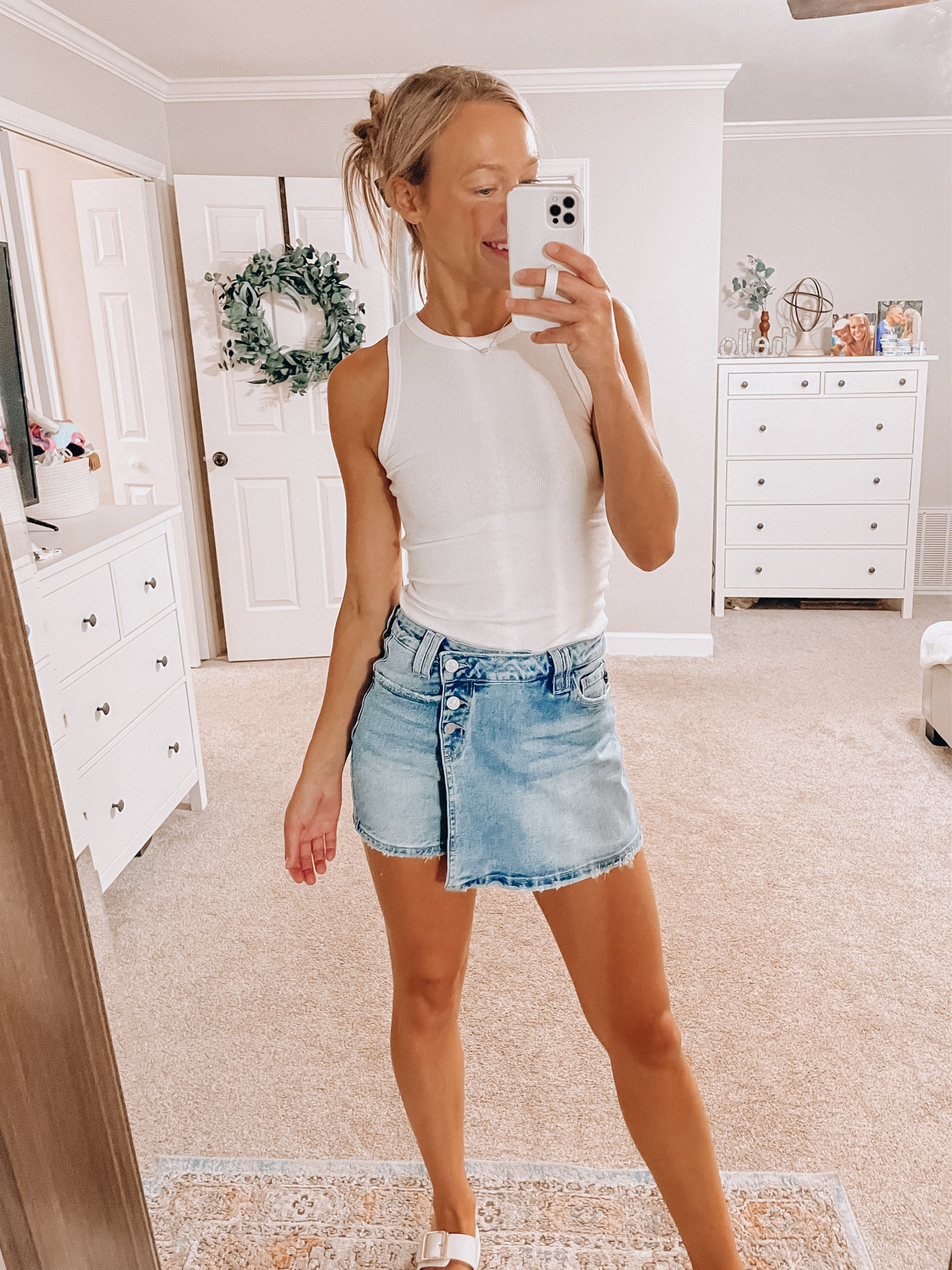 Use code CORITURNER57 at checkout for 10% off this skirt! Sandals are from RackRoom!