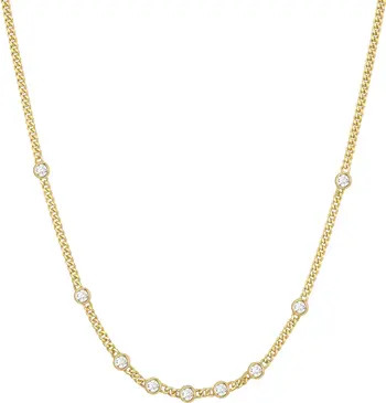 Bezel Cubic Zirconia Station Necklace | Nordstrom