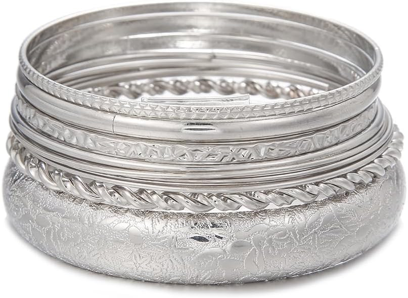 16Pcs Gold Bangle Bracelets for Women - Multi Layer Stackable Textured Bracelets Boho Jewelrys Se... | Amazon (US)