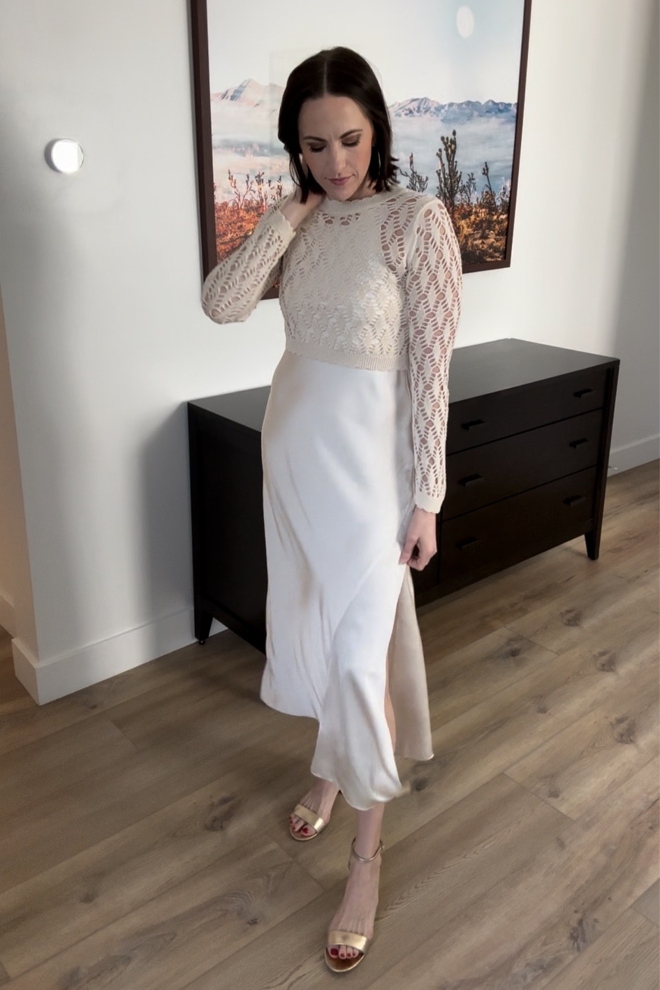 All Saints up to 50% sale is happening now! Here’s what I got… 

This dress/sweater is essentially a two for one - wear the dress & sweater together or separately. The dress is perfect for a wedding or bridal shower if you’re the bride, or pair with the sweater for a more casual look with a pair of boots. This sweater looks super cute with some high waisted pants and a cropped cream white/nude cami underneath. 

I’m wearing a size US XS. I find that All Saints can run a little looser so I tend to size down. 

I’m 5’9” and around 135-140 lbs. 

#LTKSaleAlert #LTKSummerSales #LTKStyleTip