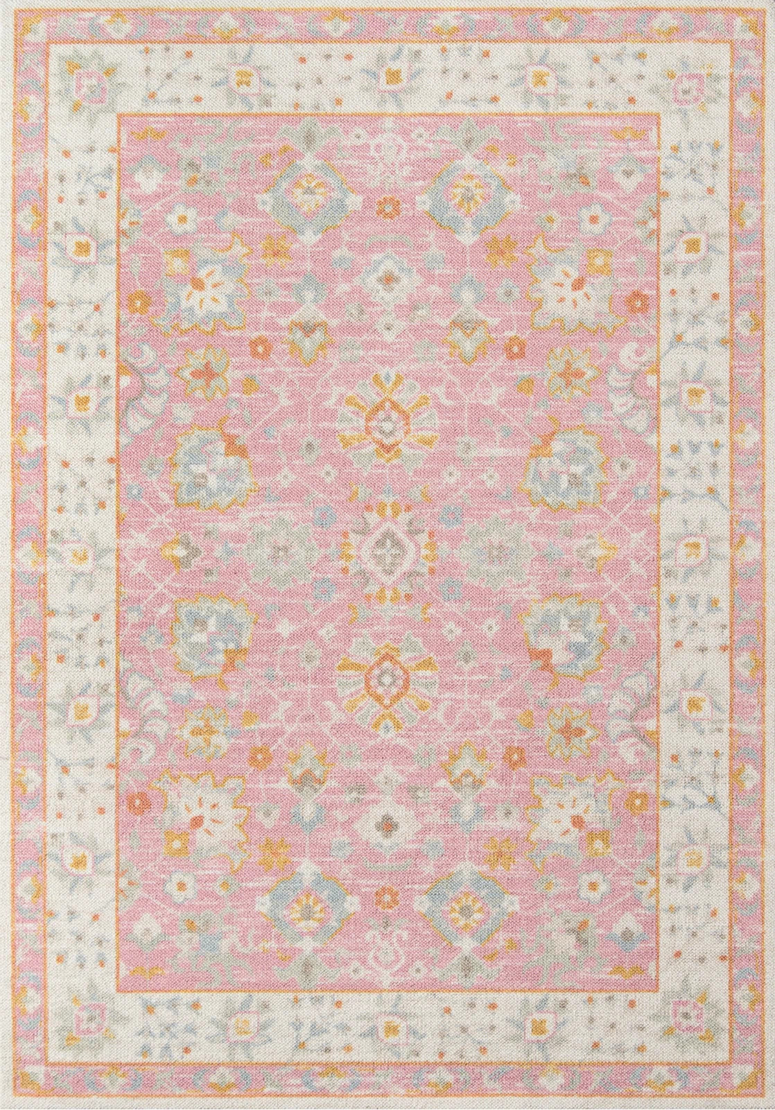 Guerin Oriental Area Rug in Pink | Wayfair North America