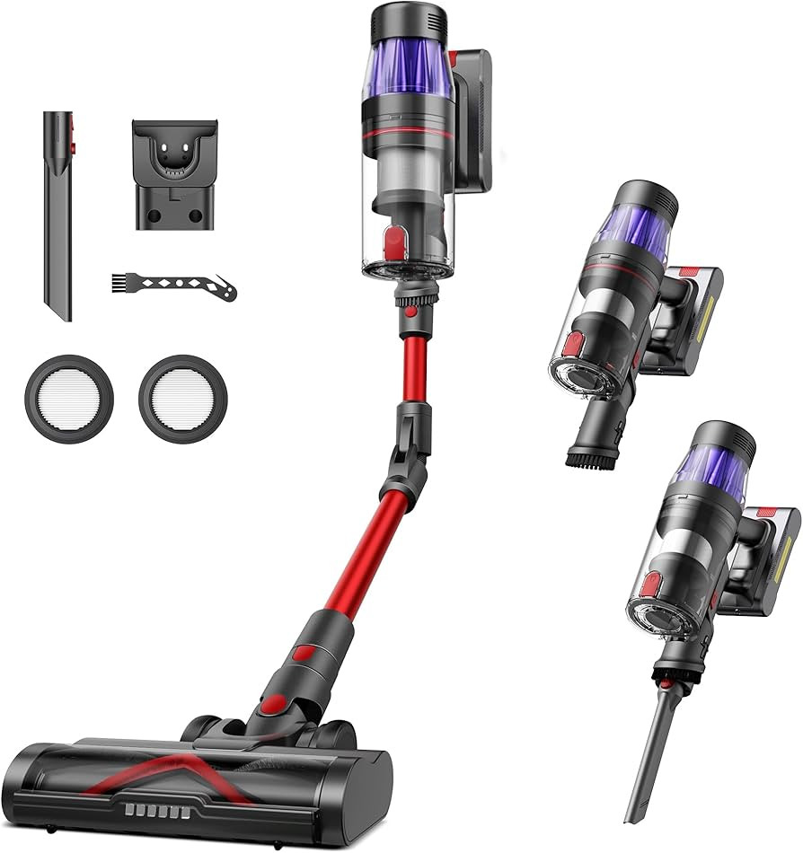 Ultenic Cordless Vacuum Cleaner, 500W/35Kpa Powerful Suction with 180°Bendable Wand, Anti-Tangle... | Amazon (US)