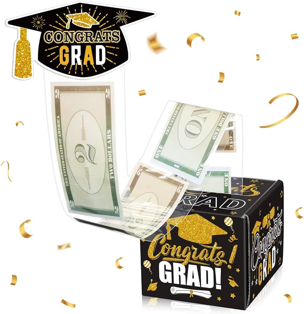 Graduation Gifts Money Box 2024 with Pull Out Congrats Grad Card Surprise Pulling Box Grad Money ... | Amazon (US)