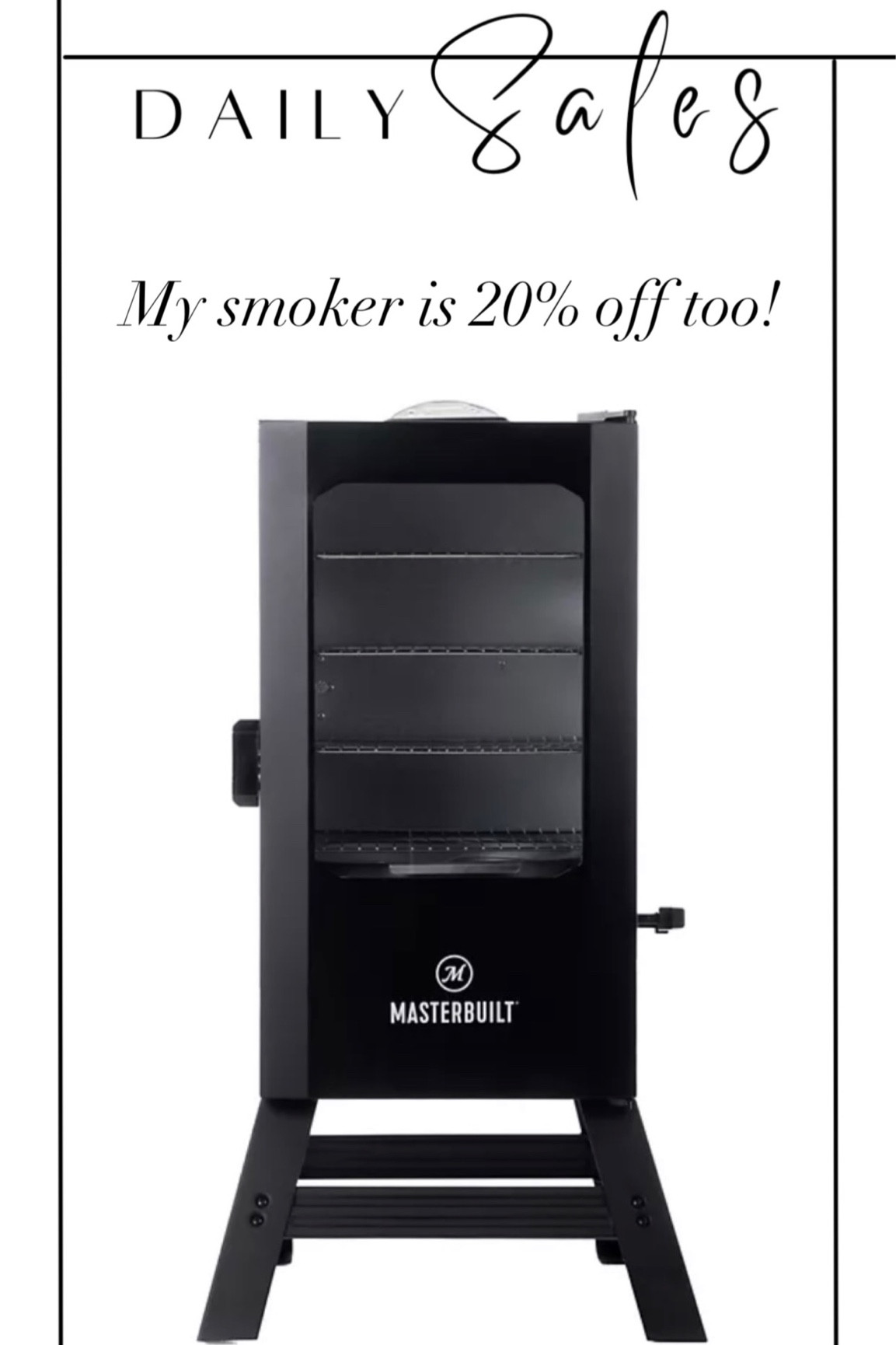 My smoker is 20% at Academy too!

#LTKfamily #LTKsalealert #LTKhome