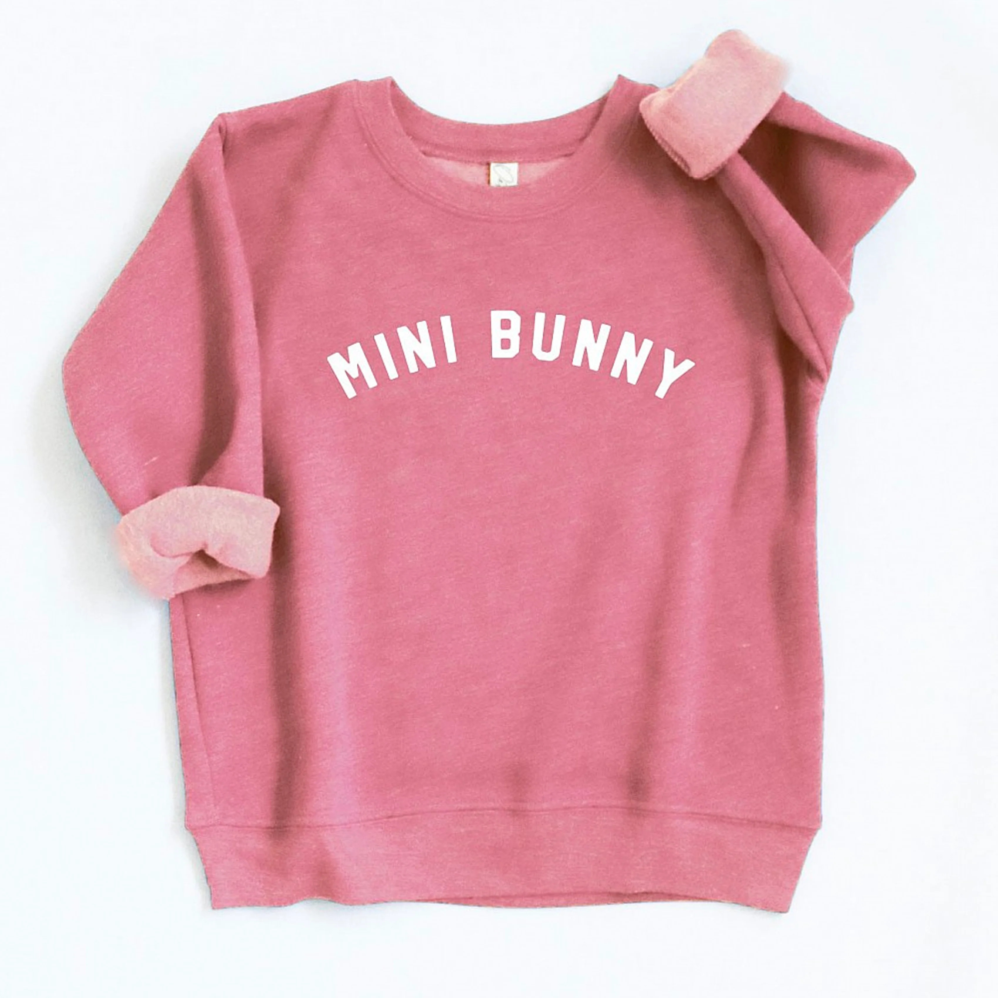 Mini Bunny Toddler Graphic Sweatshirt, Mauve | SpearmintLOVE