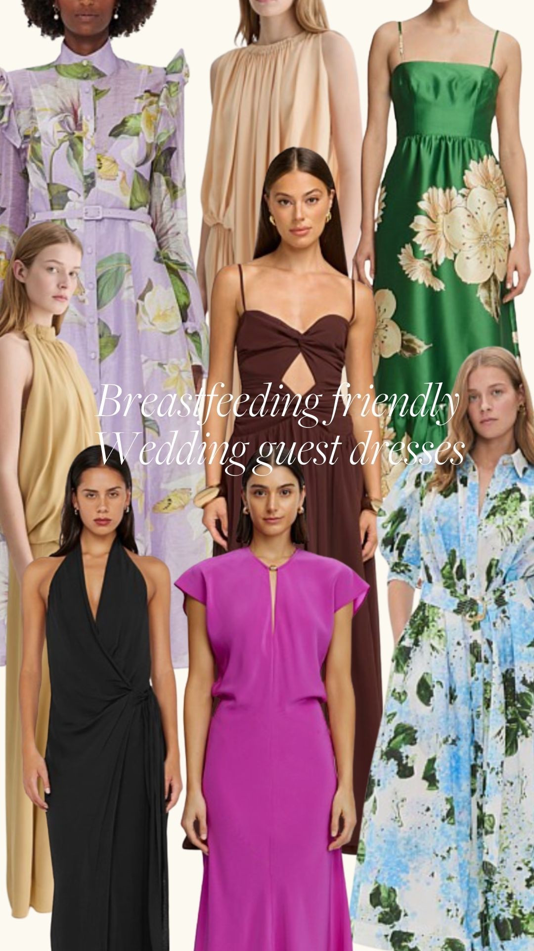 #DavidJones Event Season is here! We’ve rounded up our favourite Breastfeeding friendly Wedding Guest Dresses. #postpartumdressing 