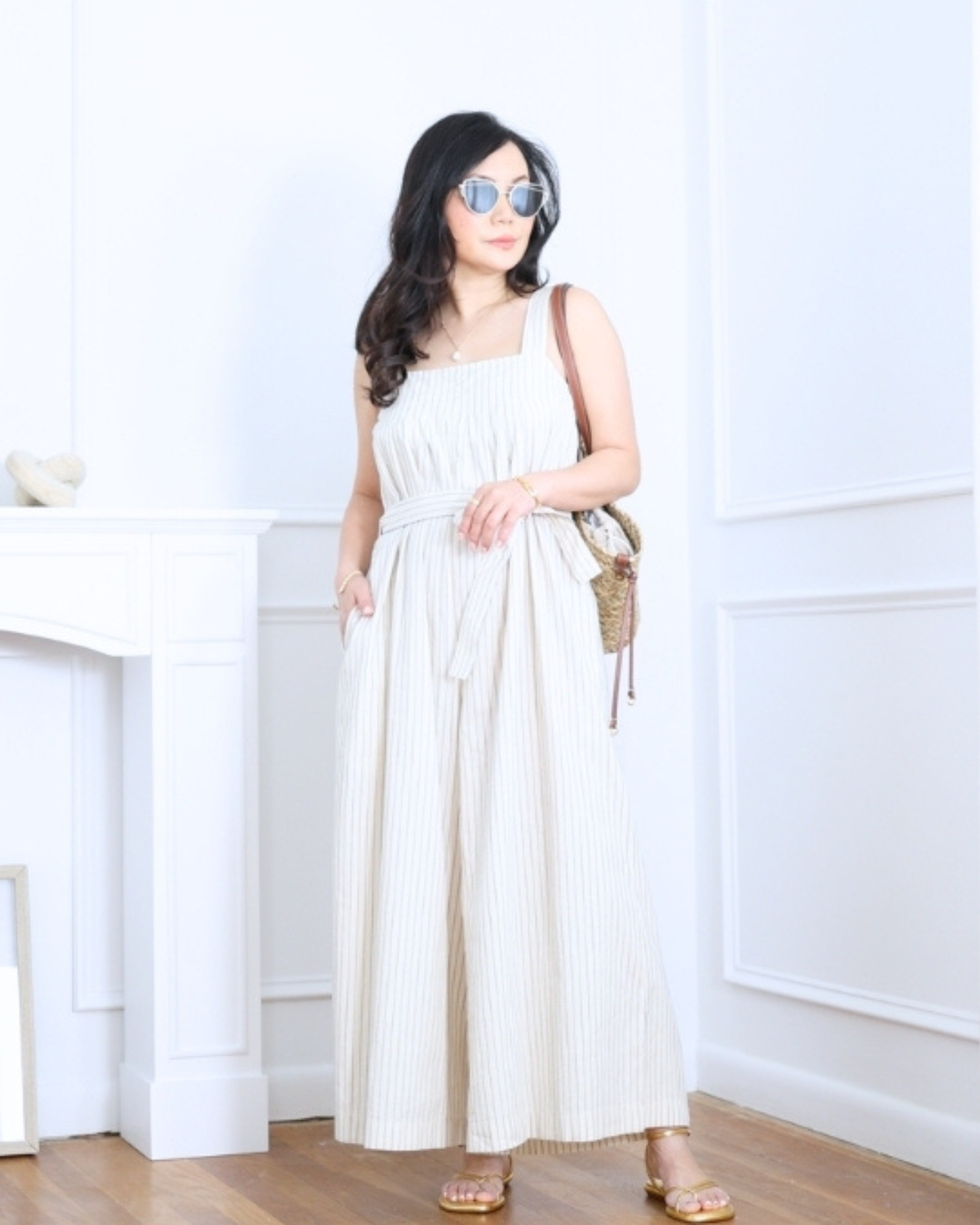 Jumpsuit from Uniqlo — simple, effortless, and always a good idea. A one-and-done outfit that feels comfortable, polished, and ready for whatever the day brings. I'm 5'2, wearing size S. 

 #LTKootd #LTKOver40 #LTKPetite