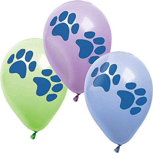 6 count Puppy Dog Paw Print Party Balloons | Amazon (US)