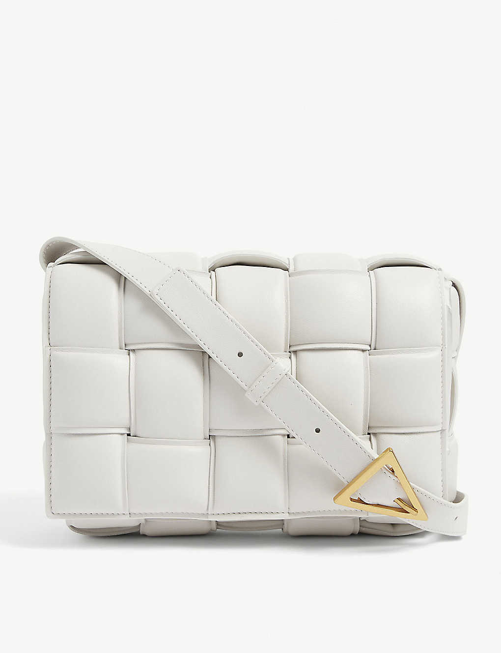 Padded Cassette intrecciato leather cross-body bag | Selfridges
