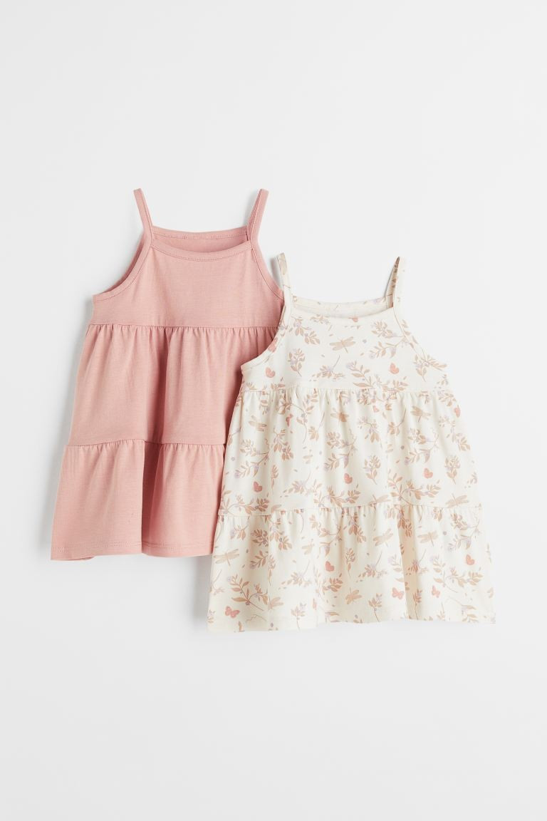 2-pack cotton jersey dresses | H&M (US + CA)