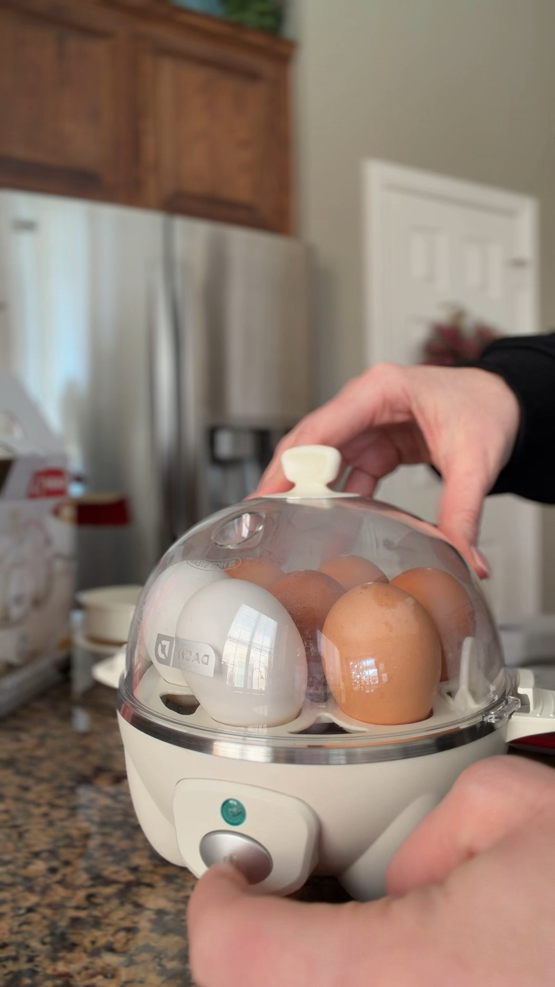 Dash Egg 🥚 maker 
Makes 7 eggs super quickly 
Under $20

#LTKSaleAlert #LTKfoodie #LTKHome