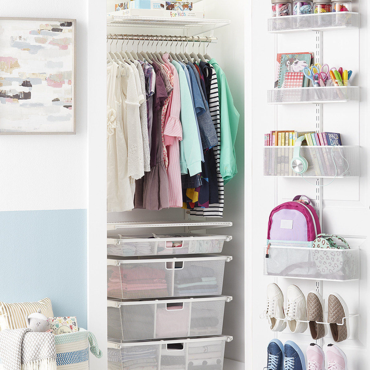 Closet w/ Door & Wall Rack | The Container Store
