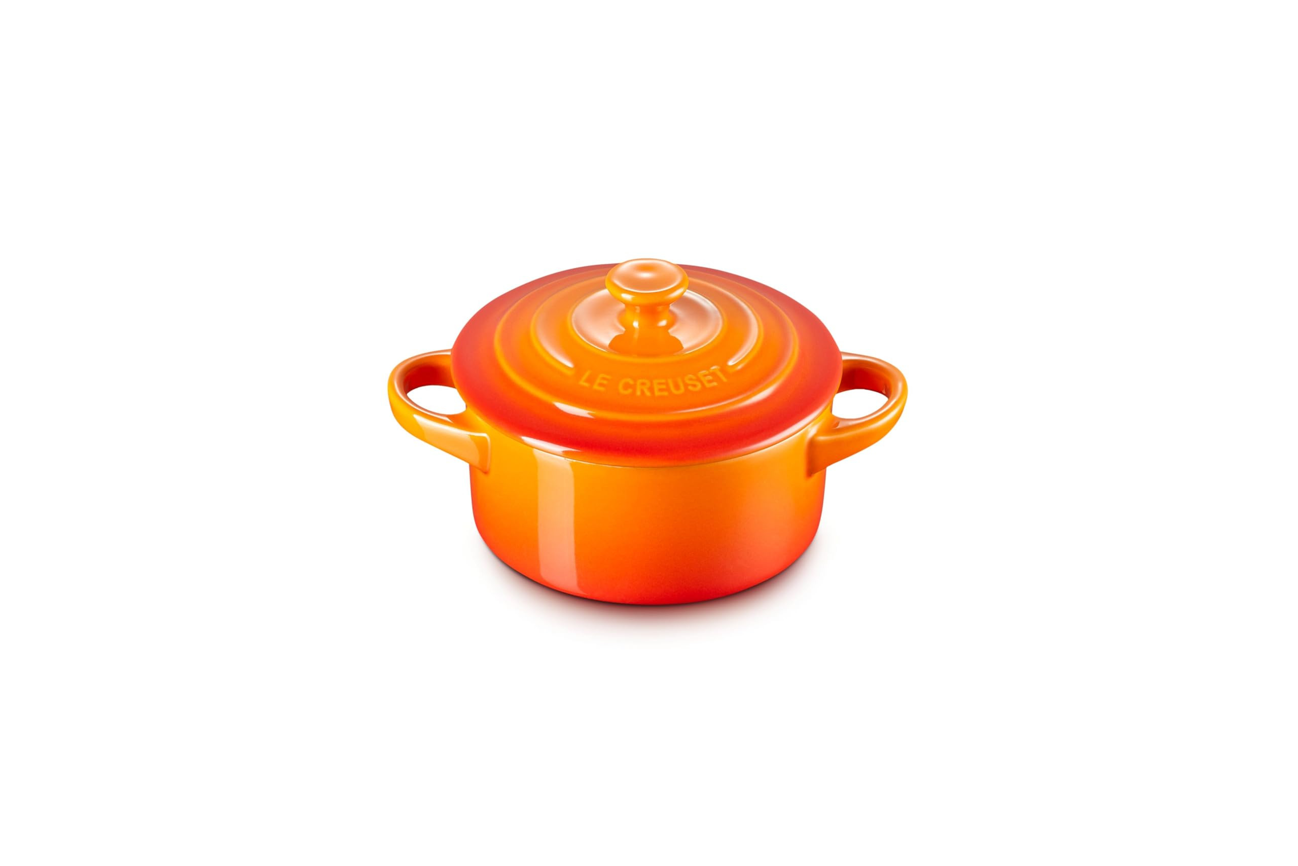 Le Creuset Stoneware Mini Round Cocotte, 8 oz., Flame | Amazon (US)