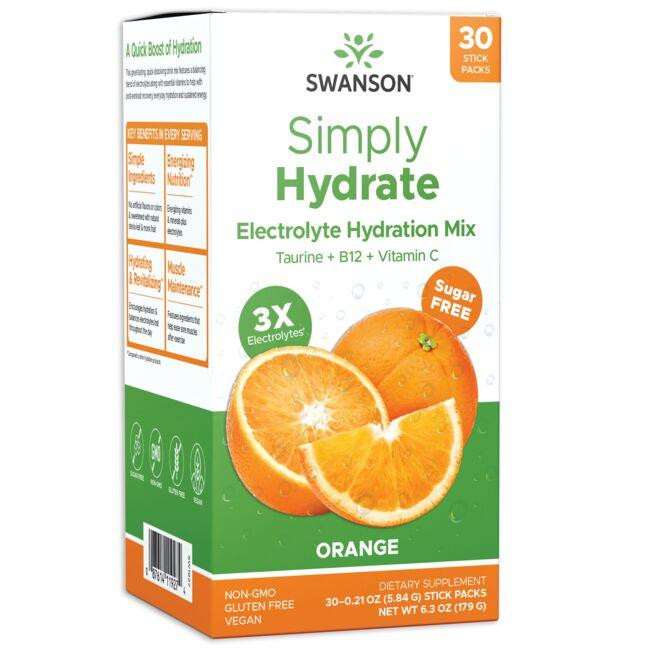 Simply Hydrate Electrolyte Hydration Mix - Orange | Swanson