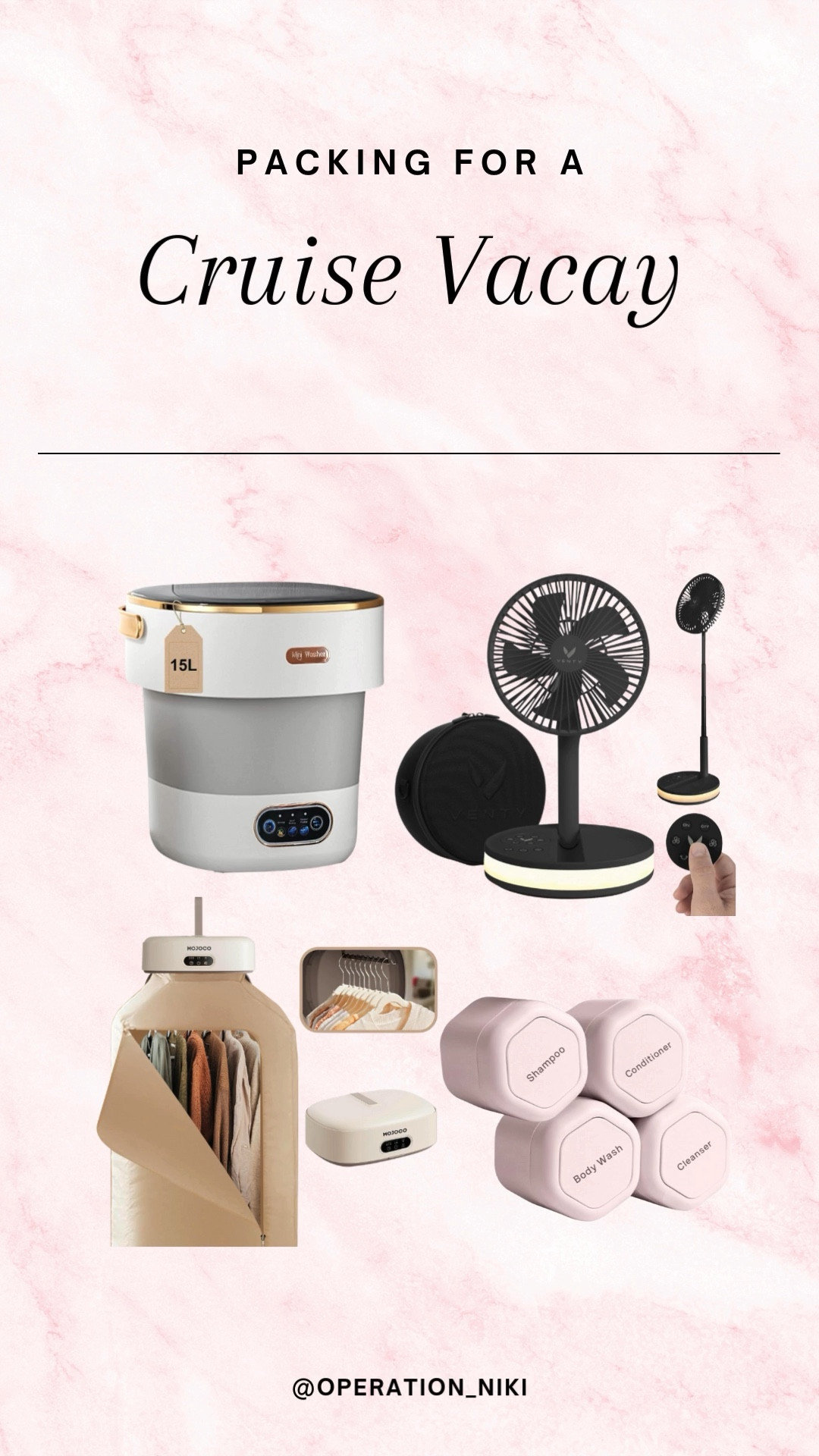 Cruise hack unlocked 🧳✨ Don’t forget the travel-size MVPs—like a mini washer and portable fan—to keep cool, clean, and carefree on board.

#LTKTravel #LTKFamily #LTKFindsUnder50